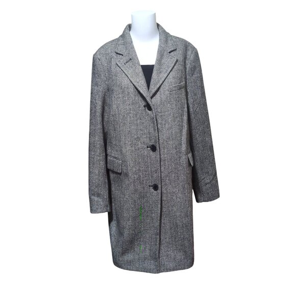 Ralph Lauren Black Label Over Coat Womens 18 Wool Blend Luxury Designer Chic